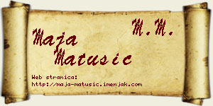 Maja Matušić vizit kartica